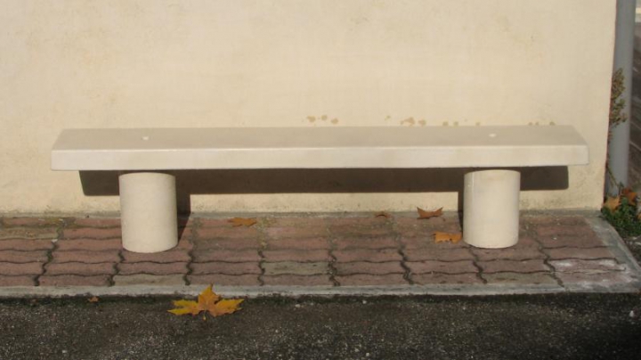 Banquette béton blanc Xénon